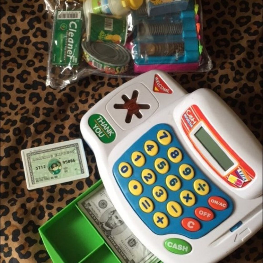 Pretend Play Toy Cash Register Playset for Kids